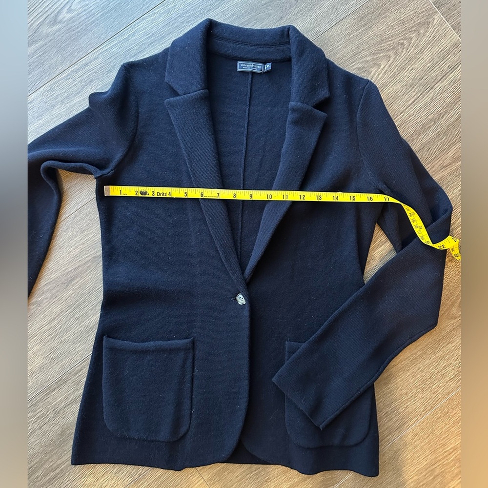 Vineyard Vines Navy Knitted Blazer